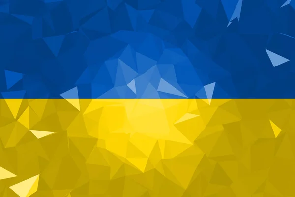 Abstrakter Hintergrund Mit Dreiecken Polygone Mit Den Farben Der Ukrainischen — Stockfoto