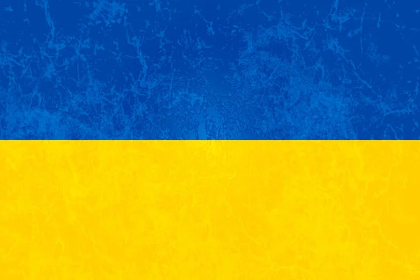 Oekraïense Vlag Met Grunge Effect — Stockfoto