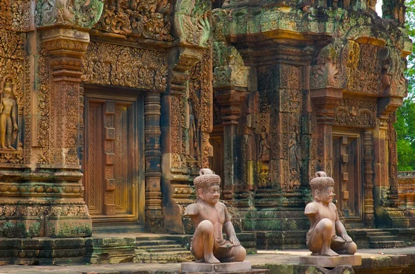 Vakter på monkey temple Royaltyfria Stockbilder