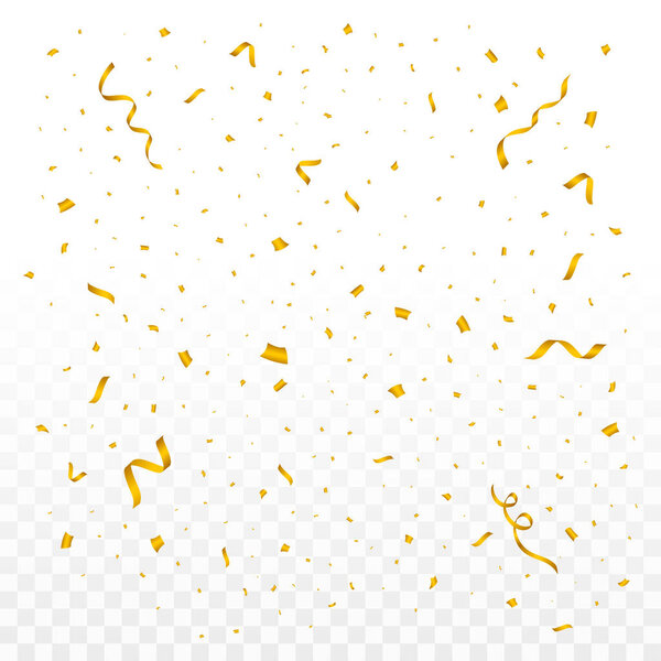 Конфетти векторные иллюстрации для фона фестиваля. Простые конфетти фольги фоном. Простой красный, зеленый, золотой, синий конфетти на прозрачном фоне. Праздничное мероприятие и вечеринка.