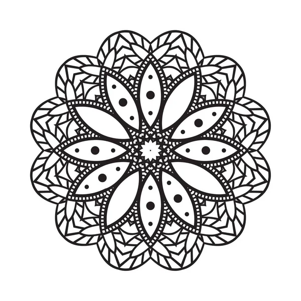 Mandala Background Black White Pattern Decoration Arab Style Mandala Pattern — Stock Vector