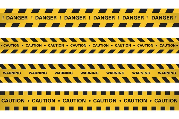 Warning Danger Sign Yellow Black Color Caution Sign Police Accident - Stok Vektor