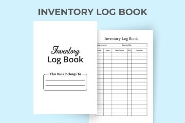 Envanter defteri KDP 'nin içi. Envanter yönetim günlüğü. Malzeme envanteri kontrol listesi KDP 'nin içi. Günlük alışveriş ve satış listesi. Envanter defteri. KDP iç kayıt defteri.