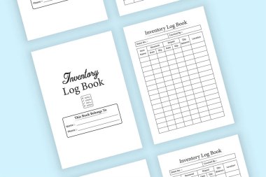 KDP iç envanter kayıt defteri. Günlük alışveriş ve satış listesi. İçerideki envanter günlüğü KDP. Ürün envanter kontrol listesi şablonu. KDP dahili envanter günlüğü defteri.