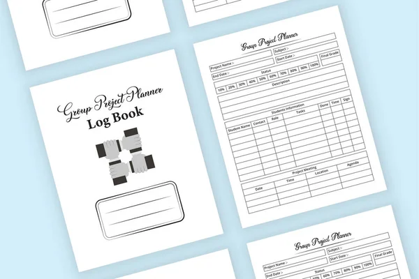 KDP dahili grup proje planlama kayıt defteri. Öğrenci grubu takip cihazı içerisi. KDP iç dizüstü bilgisayarı. Grup proje planlayıcısı ve görev izleyici KDP iç şablonu. Çalışma planlama günlüğü.