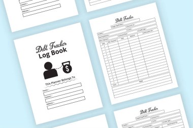 Borç takipçisi KDP dahili dergisi. Bankanın kredi takip cihazı iç mimarisi. Borç takibi ve günlük bilanço kontrol defteri KDP 'nin içi. Ödünç bilgi takip günlüğü. KDP iç dizüstü bilgisayarı.