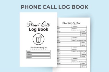 KDP dahili telefon takip defteri. Gelen ve giden iş amaçlı arama takip defteri. KDP dahili dergisi. Telefon görüşmesi ve mesaj takip defteri KDP şablonu içerisi.