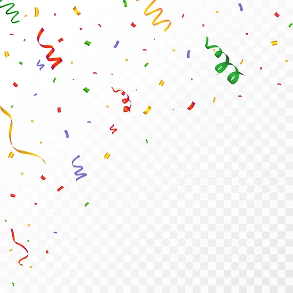 Confetti Vector Illustratie Voor Festival Achtergrond Feestelementen Vliegende Kleurrijke Confetti — Stockvector