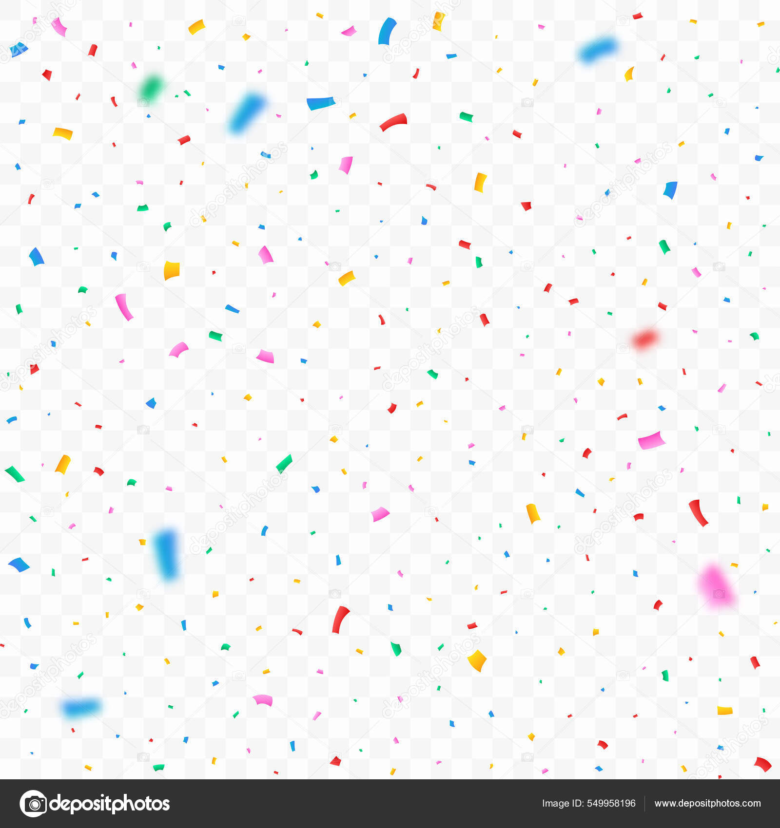 Confetti illustration for the festival background. Colorful party