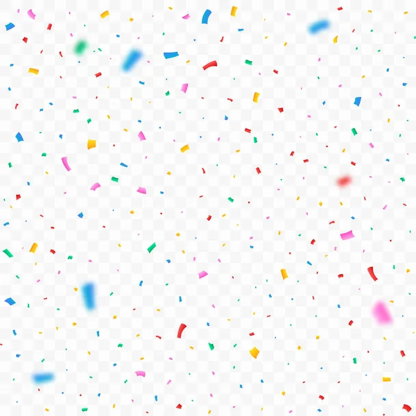 Confetti Vector Illustration Festival Background Colorful Tinsel Confetti Explosion Multicolor — Stock Vector