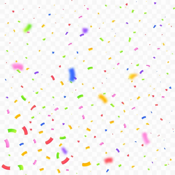 Confettis Fond Explosion Tinsel Illustration Réaliste Multicolore Vectorielle Confettis Confettis — Image vectorielle