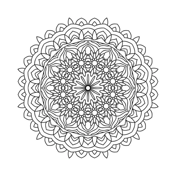 Arabský Styl Mandala Vzor Vektor Pro Zbarvení Stránek Kruhový Mandala — Stockový vektor