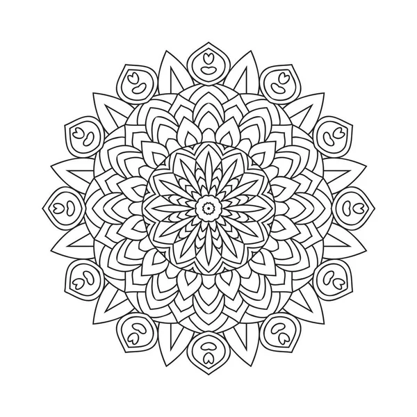 Mandala Ornament Decoration Coloring Pages Coloring Page Kids Indian Style — Stock Vector