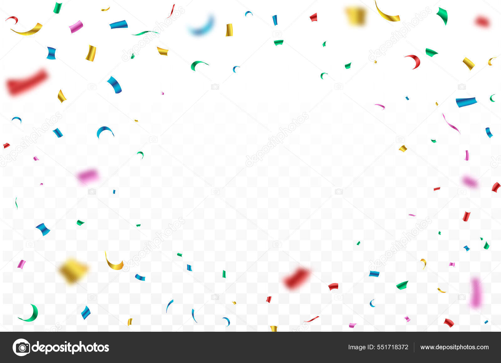 Confetti illustration for the festival background. Colorful party