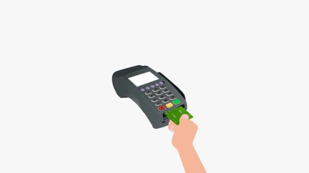 Paiement Par Carte Animation Animation Système Paiement Par Carte Commerce — Video