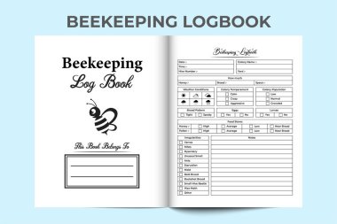Arıcılık kayıt defteri KDP 'nin içi. Arıcılık ve bal toplama izleme şablonu. KDP dahili dergisi. Bal testi günlüğü ve Arı Kovanı kayıt defteri içi. Arı tozlama izleyici.