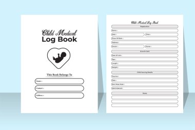 Çocuk sağlığı KDP 'nin dahili kayıt defteri. Bebek tıbbi bilgi takip cihazı ve aşı kayıt defteri şablonu. KDP dahili dergisi. Çocuk günlük aktiviteleri ve kayıt defteri içerisi.