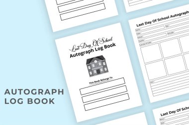 Okulun son günü, KDP 'nin içindeki imza günlüğü. Son gün bellek toplayıcısı ve imza takip şablonu. KDP iç dizüstü bilgisayarı. Son gün okul kutlaması ve öğretmenin imza defteri..