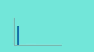 İş kaybı bilgi grafiği grafiği 4K animasyonu. Mali kriz görüntüleri ve zaman içinde düşen bir grafik çizelgesi. Borsa veya ürün fiyatı düşüyor ve iş ekonomisi hatası kavramı.