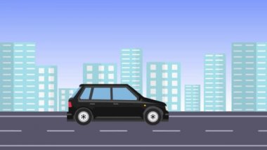 4K animasyonunda araba aküsü değiştiren bir adam. Animasyon videosunun ortasında bozuk bir arabayı tamir eden bir çocuk. Araba aküsünü değiştiren bir tamircinin 4K görüntüsü..