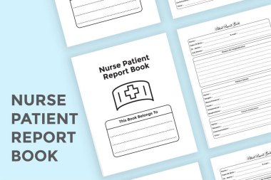 KDP 'nin içişleri hemşiresi rapor defteri. Hasta günlük sağlık raporu takip cihazı ve ilaç günlüğü şablonu. KDP iç dizüstü bilgisayarı. Hemşire hasta hastaneye yatırma bilgi takip cihazı..