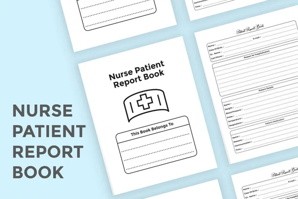 KDP 'nin içişleri hemşiresi rapor defteri. Hasta günlük sağlık raporu takip cihazı ve ilaç günlüğü şablonu. KDP iç dizüstü bilgisayarı. Hemşire hasta hastaneye yatırma bilgi takip cihazı..