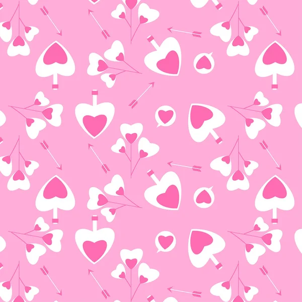 Valentine Day Seamless Pattern Vector Cover Pages Bed Sheets Love — Image vectorielle