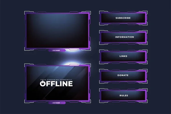 Gamer Esport Stream Face Cam Overlay Com Design Geométrico Moderno Pode Ser  Usado Para Twitch Gaming