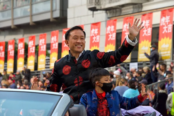 San Francisco Feb 2022 Δικηγόρος David Chiu Στην Κινεζική Πρωτοχρονιάτικη — Φωτογραφία Αρχείου