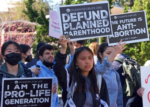 Berkeley Março 2022 Contra Manifestantes Não Identificados Protesto Rise Abortion — Fotografia de Stock