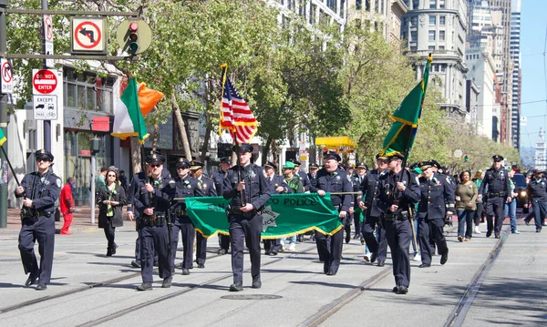 San Francisco Mars 2022 Participants Non Identifiés Défilé Saint Patrick — Photo