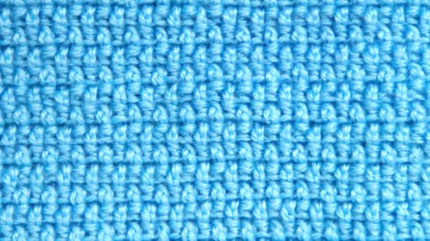 Video Zooming Background Baby Blanket Crochet Pattern Alternating Front Loop — Stock Video