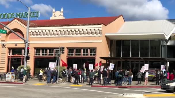 Oakland Feb 2021 Video Panorámica Través Participantes Identificados Protestando Por — Vídeos de Stock