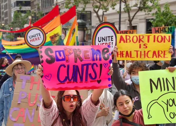 San Francisco Junio 2022 Participantes Identificados Celebran Desfile Del Orgullo — Foto de Stock