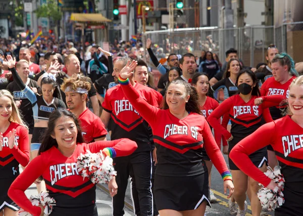 San Francisco Junio 2022 Participantes Identificados Celebran Desfile Del Orgullo — Foto de Stock