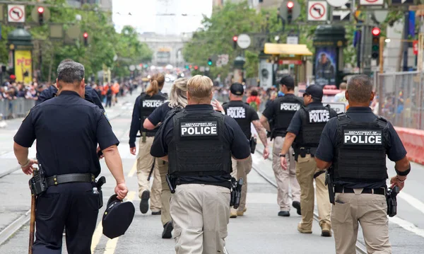 Сан Франциско Штат Калифорния Июня 2022 Года Сотрудники Полиции Гей — стоковое фото