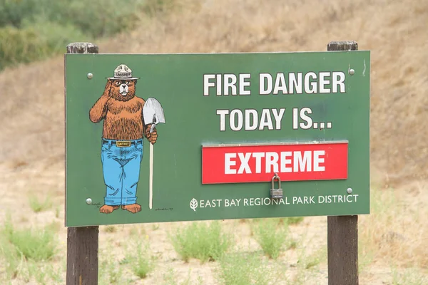 Хейворд Калифорния Сентября 2022 Года Fire Danger Today Extreme Sign — стоковое фото