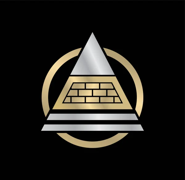 Diseño Del Logotipo Pirámide Ilustración Vector Eps Formato Adecuado Para — Archivo Imágenes Vectoriales