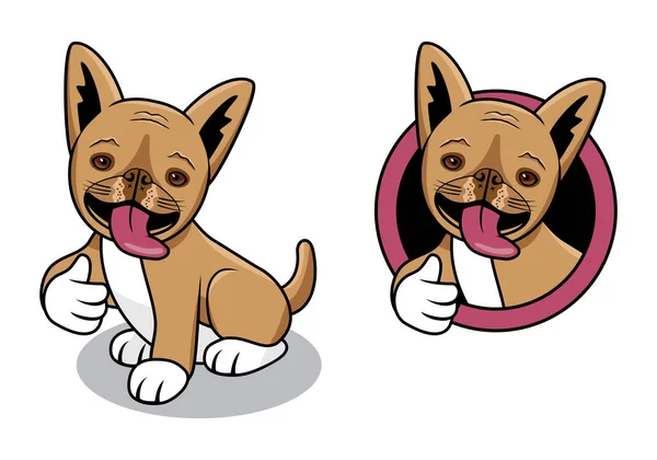 Tasarım Ihtiyaçlarınız Logonuz Illüstrasyonunuz Animasyonunuz Için Uygun Şirin Köpek Çizgi — Stok Vektör