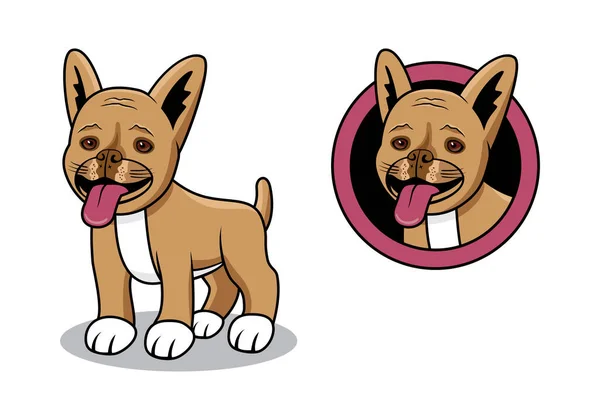 Tasarım Ihtiyaçlarınız Logonuz Illüstrasyonunuz Animasyonunuz Için Uygun Şirin Köpek Çizgi — Stok Vektör