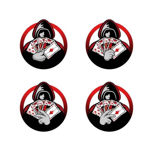 Дизайн Логотипу Покеру Ілюстрація Векторний Формат Eps Підходить Потреб Вашого — стоковий вектор