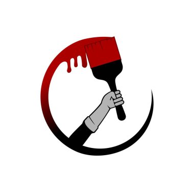 Boyama şirketi logo tasarımı illüstrasyon vektör formatı, tasarım ihtiyaçlarınız, logonuz, illüstrasyonunuz, animasyonunuz vs. için uygun.