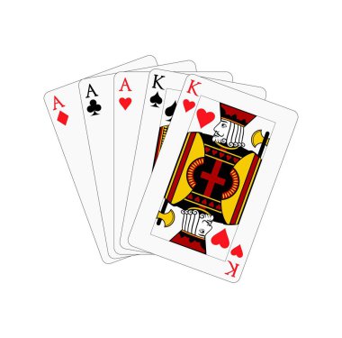 Kral Fullhouse kart Suit elmas tasarım tasarım vektörü formatı, tasarım ihtiyaçlarınız, logonuz, illüstrasyonunuz, animasyonunuz, vs. için uygun.