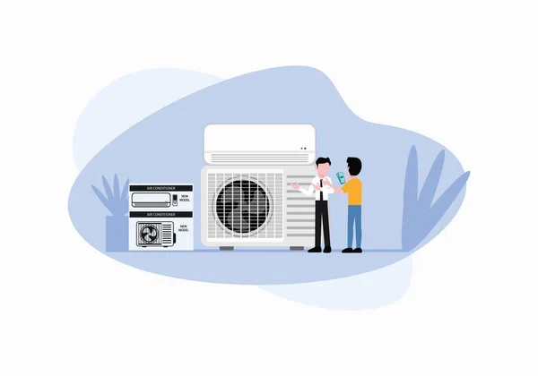 Hvac Marketing Design Illustration Vector Eps Format Suitable Your Design — ストックベクタ