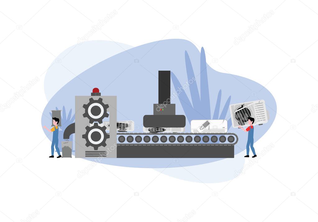 HVAC character design illustration vector eps format , suitable for your design needs, logo, illustration, animation, etc.