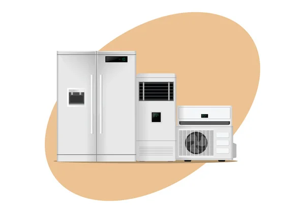 Hvac Cooler Devices Design Illustration Vector Eps Format Suitable Your — ストックベクタ