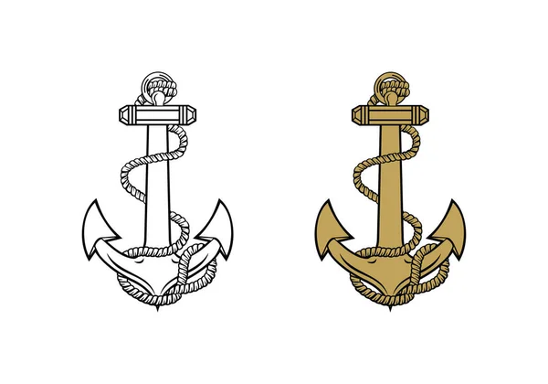 United State Marine Corps Anchor Ega Design Illustration Vector Eps — 스톡 벡터