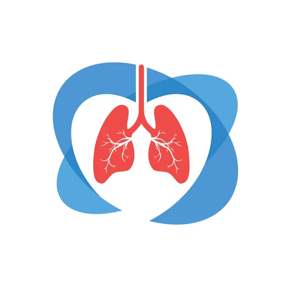 Lungs Logo Design Illustration Vector Eps Format Suitable Your Design — Vector de stock