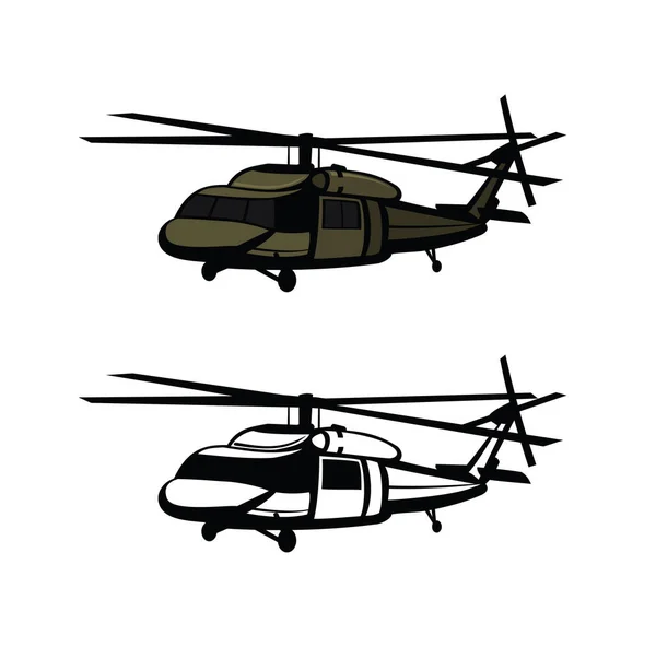 Military Helicopter Design Illustration Vector Eps Format Suitable Your Design — ストックベクタ