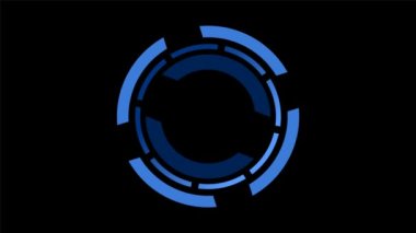 2D Countdown 10 Second Futuristic Circle Rotating Elements Animation Concept 4K HUD Black Background